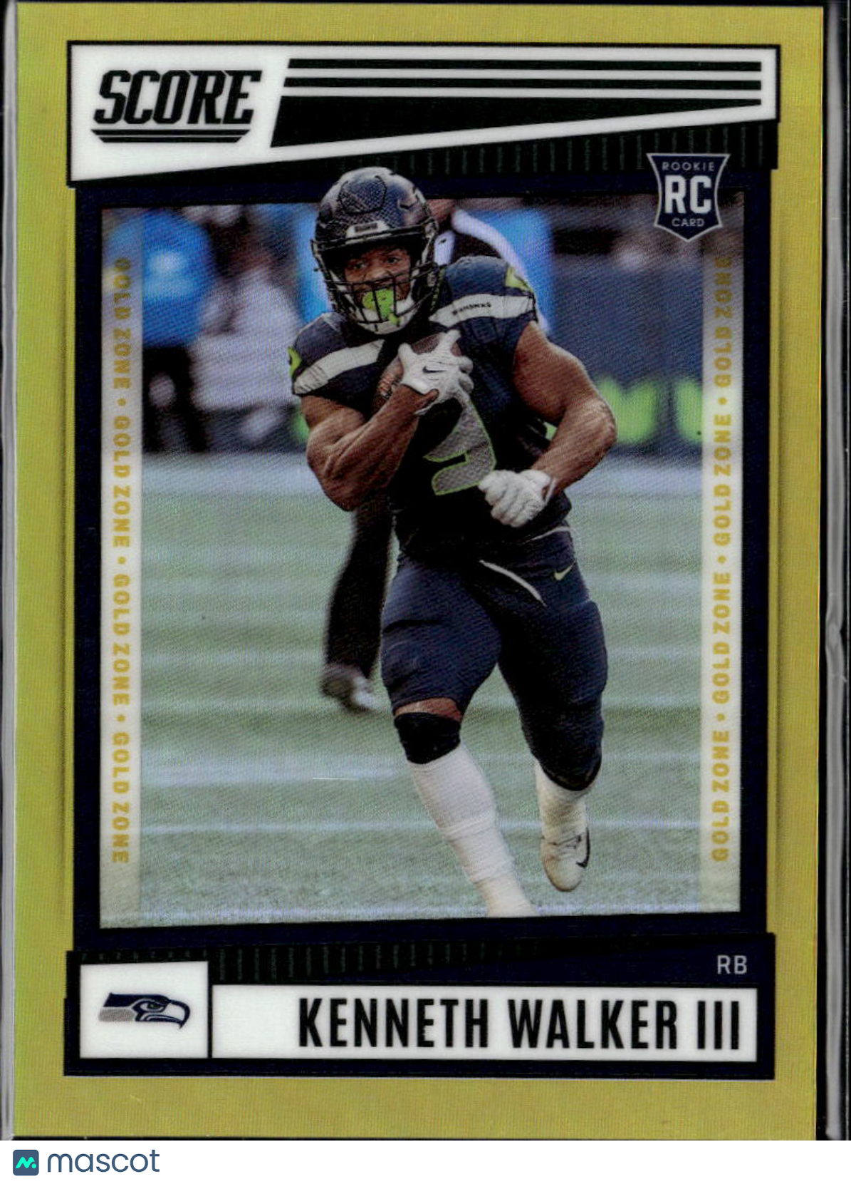 Kenneth Walker III 2023 Score GOLD Prizm Rookie RC 29/50 Seattle Seahawks