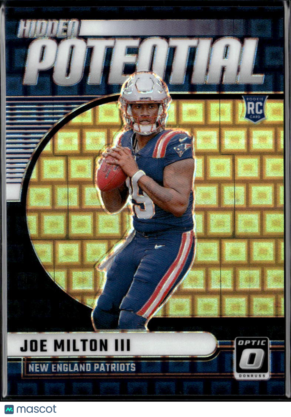 Joe Milton III 2024 Optic Black Pandora Prizm Rookie RC 7/25 NE Patriots