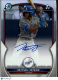 Kendall George 2023 Bowman Chrome 1st Auto Autograph RC 450/499 LA Dodgers