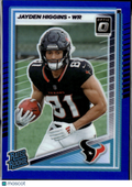 Jayden Higgins 2025 Optic Rated Rookie Blue Prizm RC 87/249 Houston Texans