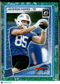 Jackson Hawes 2025 Optic Rated Rookie Green Dragon Prizm SSP 5/24 Buffalo Bills