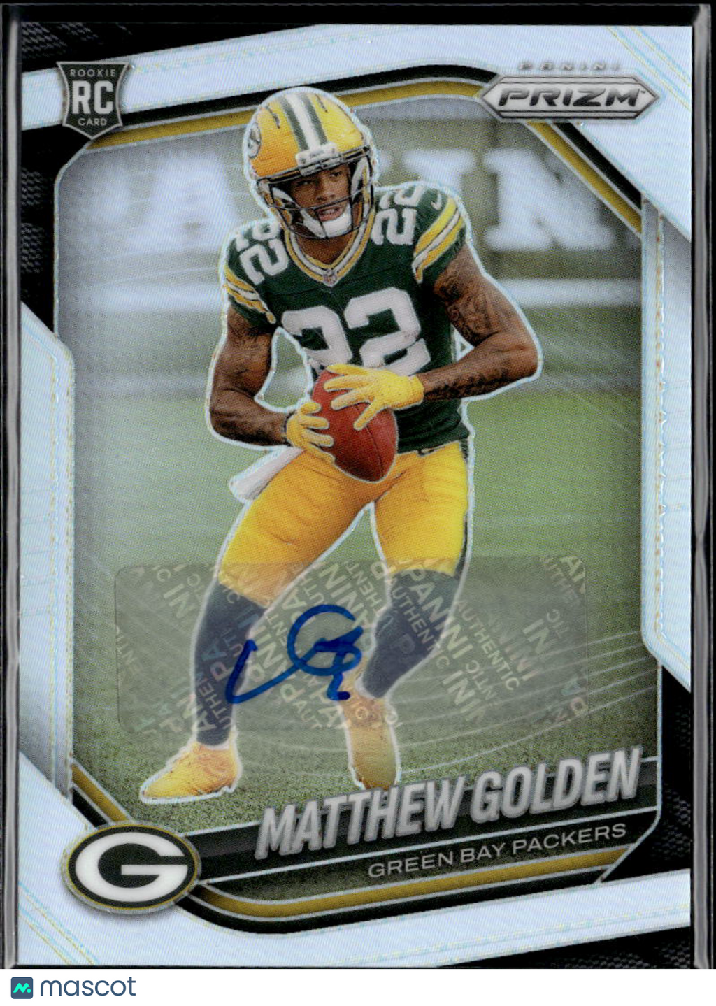 Matthew Golden 2025 Prizm Silver Auto Autograph RC Green Bay Packers