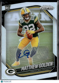 Matthew Golden 2025 Prizm Silver Auto Autograph RC Green Bay Packers