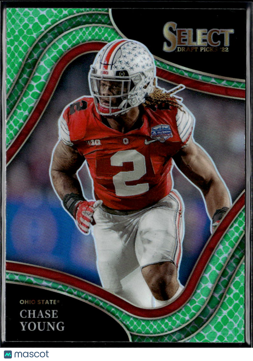 Chase Young 2022 Select Dragon Scale Prizm SSP SHORTPRINT Ohio State Buckeyes