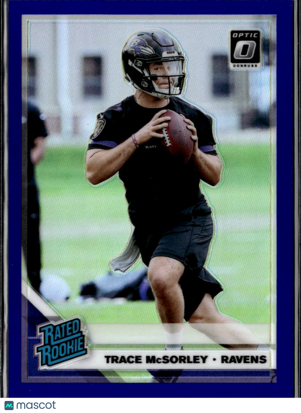 Trace McSorley 2019 Optic Rated Rookie Purple Prizm 46/50 Baltimore Ravens
