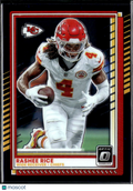 Rashee Rice 2025 Optic Purple Prizm SSP 13/15 Kansas City Chiefs