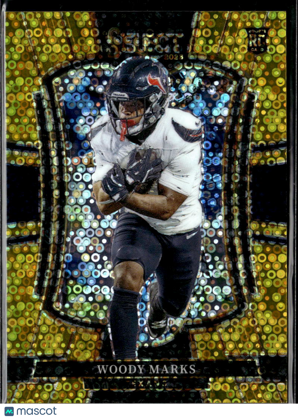 Woody Marks 2025 Select GOLD Disco Prizm Rookie RC 5/10 Houston Texans