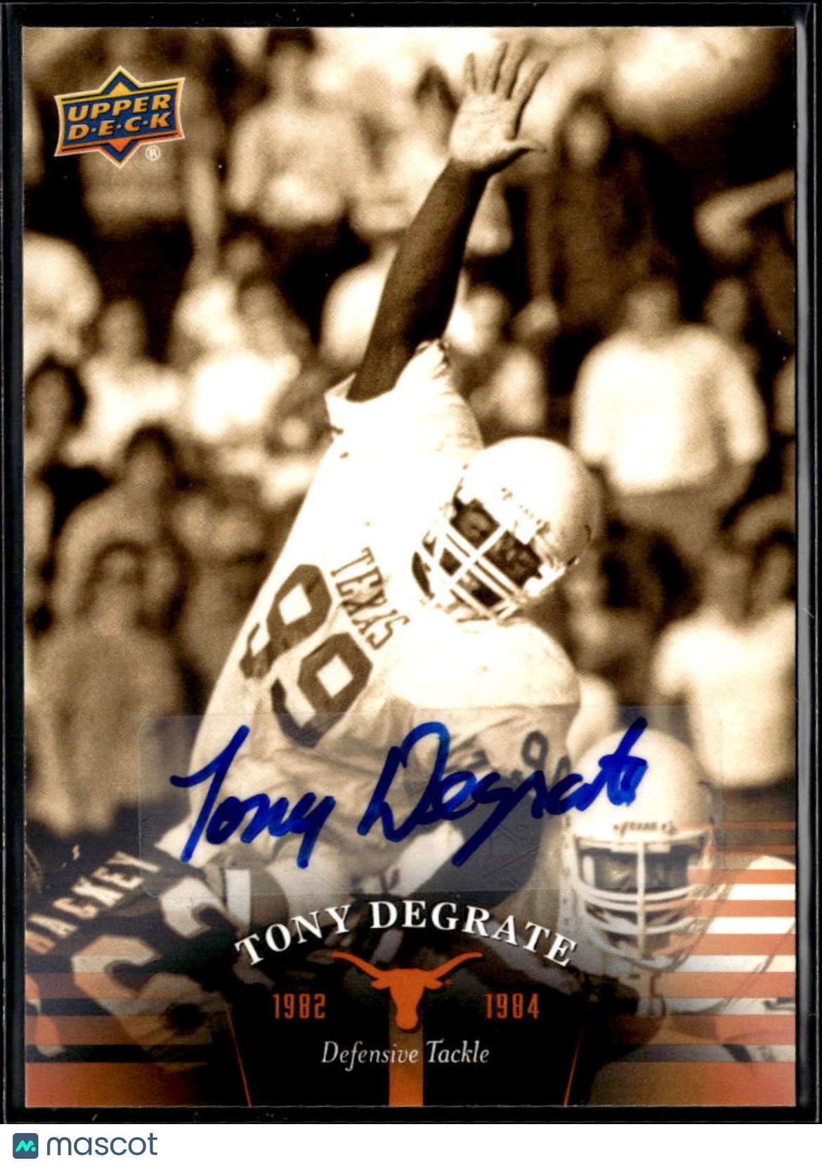 Tony Degrate 2011 Upper Deck Auto Autograph Texas Longhorns