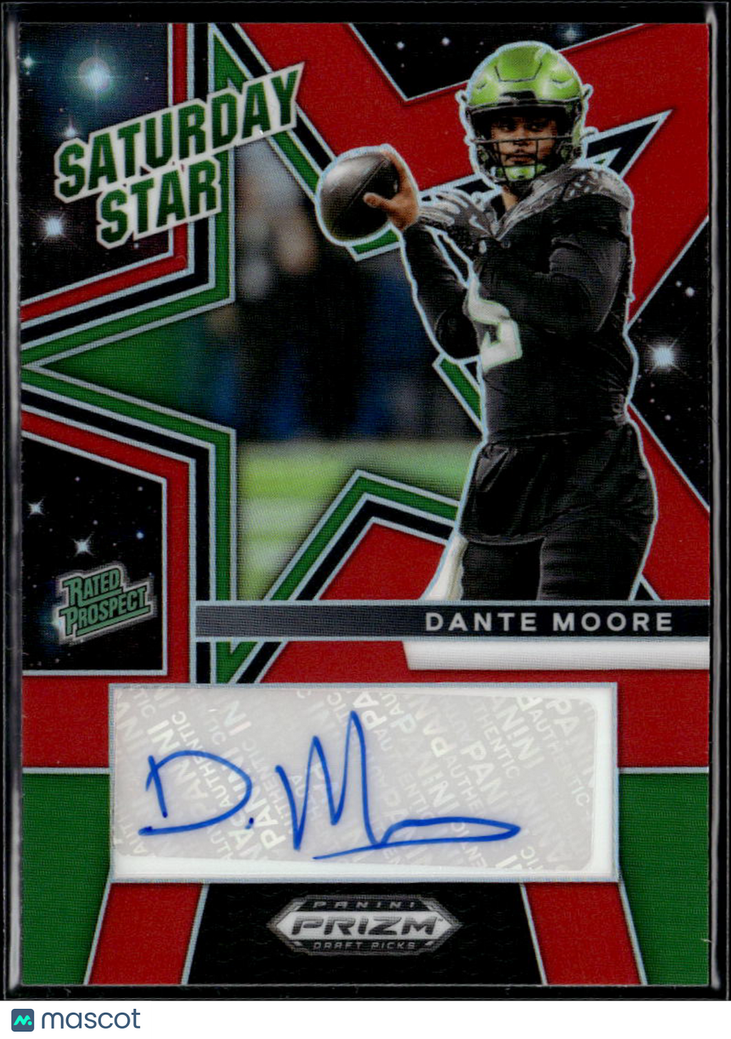 Dante Moore 2025 Prizm Draft Picks Auto Autograph RC RED Oregon Ducks 314/399