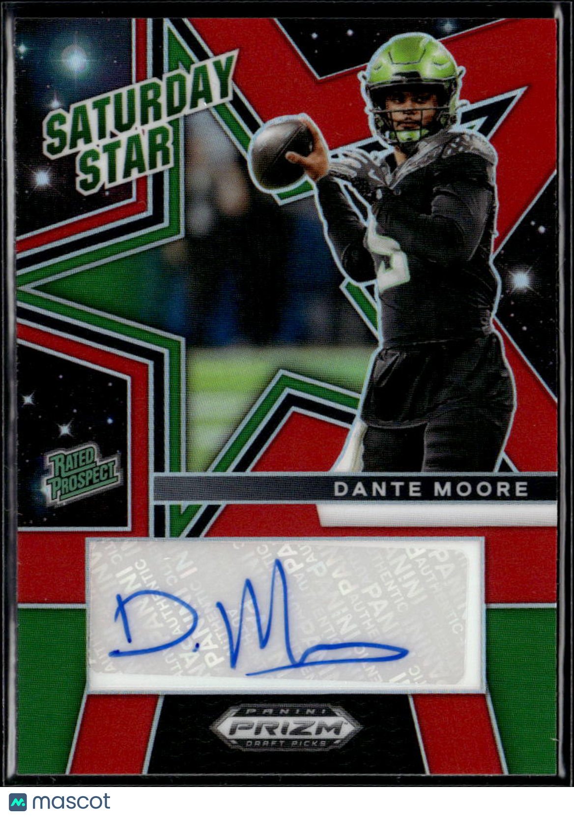 Dante Moore 2025 Prizm Draft Picks Auto Autograph RC RED Oregon Ducks 314/399