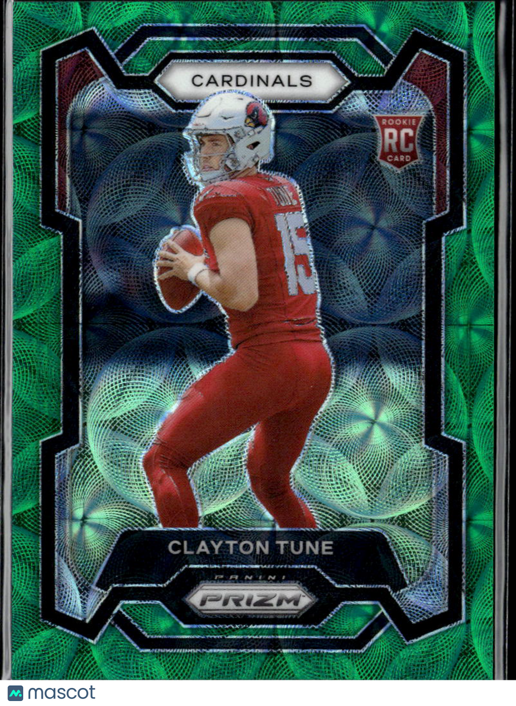 Clayton Tune 2023 Prizm Green Scope Prizm Rookie RC 50/75 Arizona Cardinals