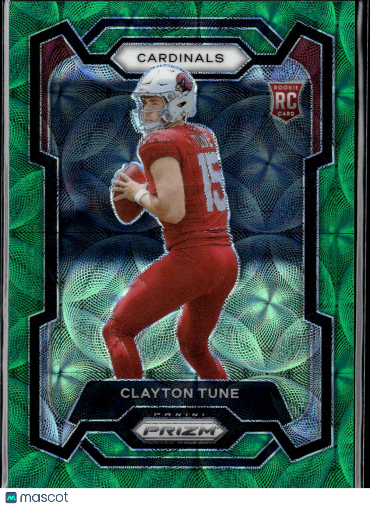 Clayton Tune 2023 Prizm Green Scope Prizm Rookie RC 50/75 Arizona Cardinals
