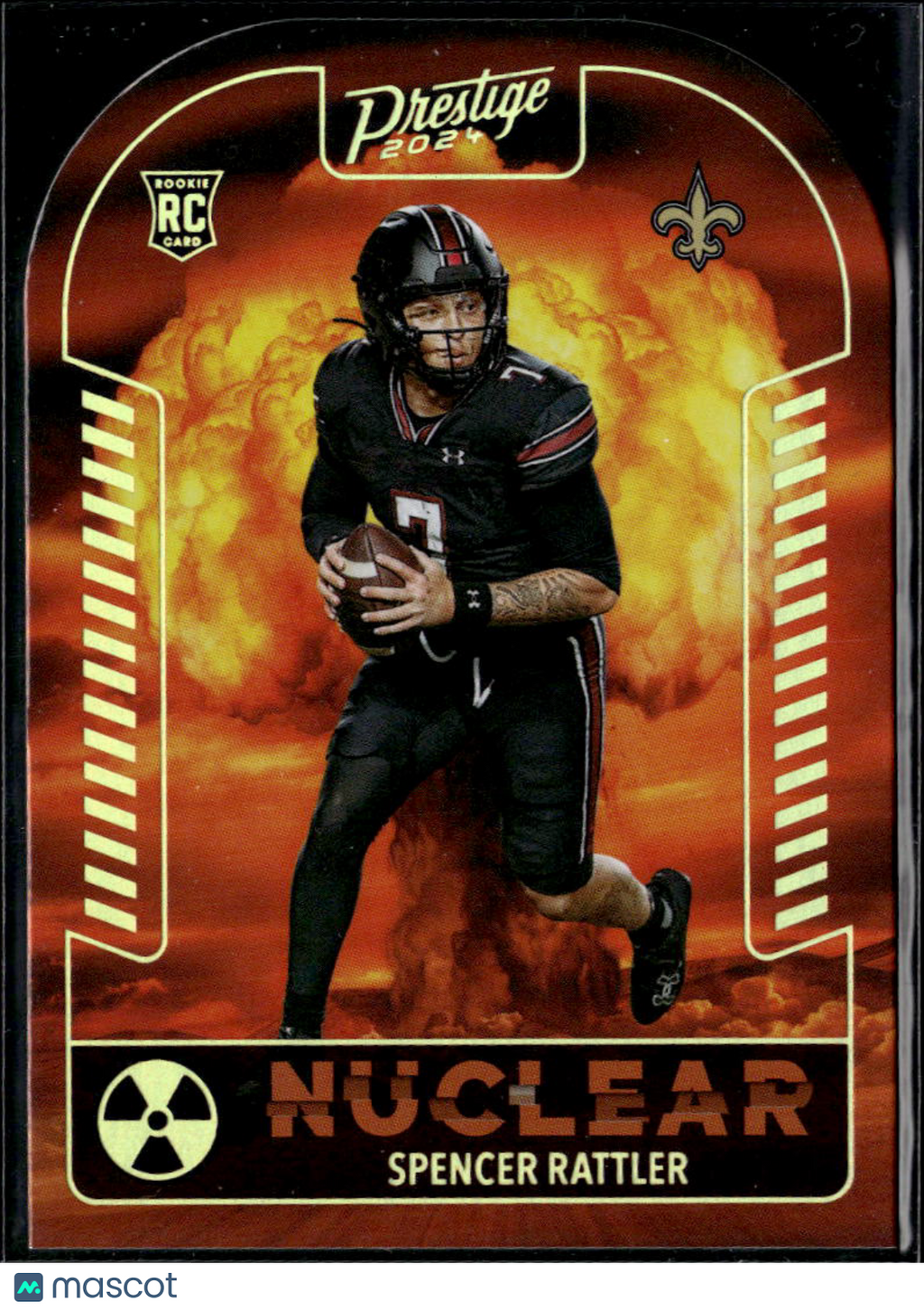 Spencer Rattler 2024 Prestige Nuclear SSP CASE HIT RC New Orleans Saints