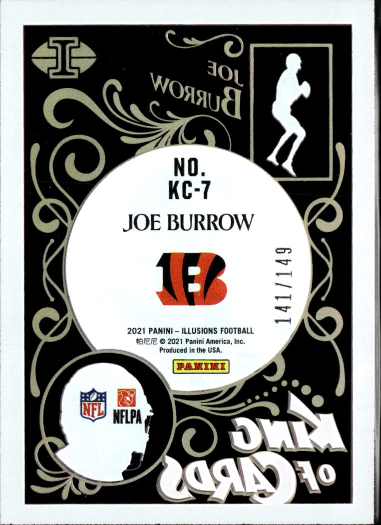 Joe Burrow 2021 Illusions King of Cards RED 141/149 Cincinnati Bengals