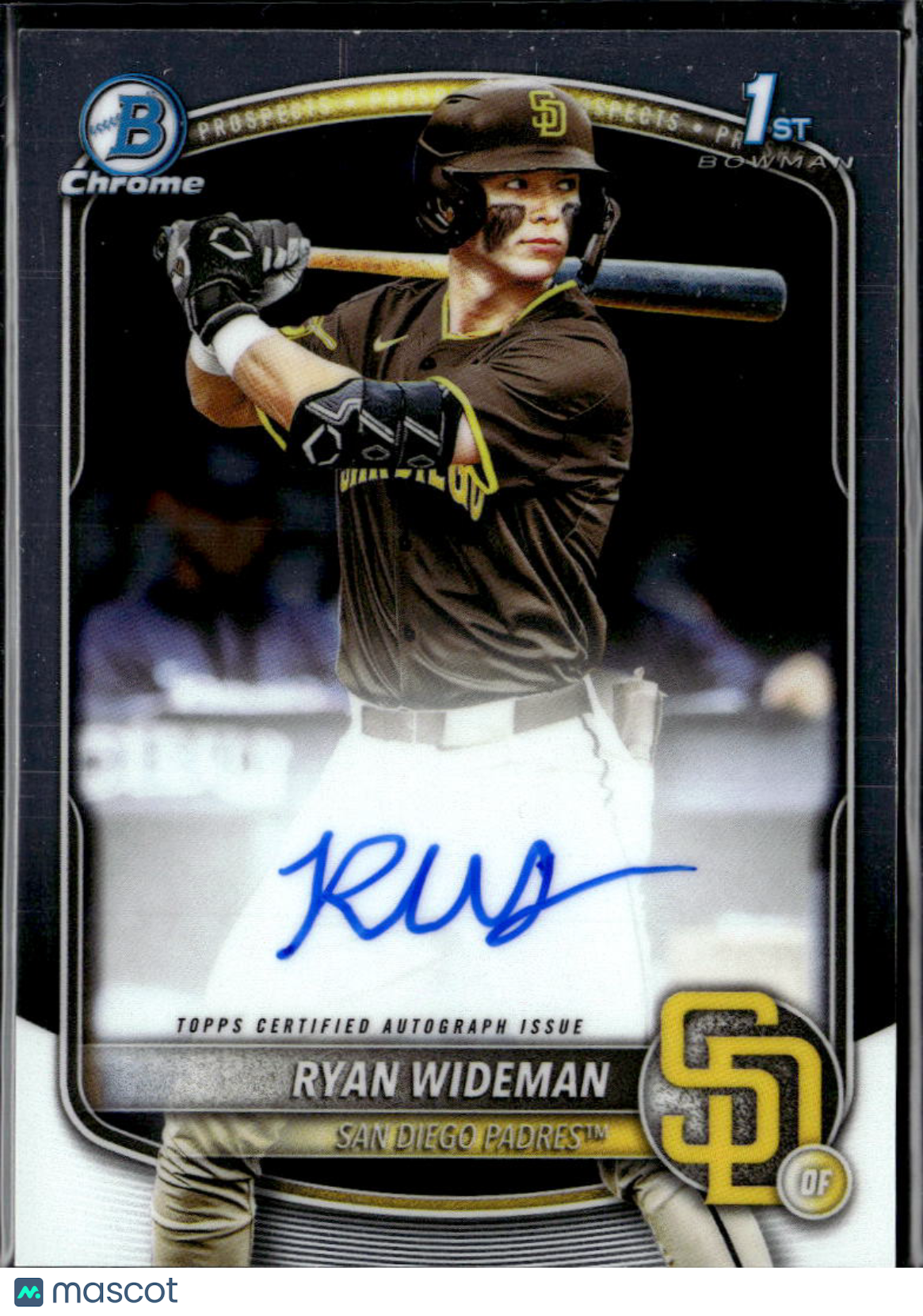 Ryan Wideman 2025 Bowman Chrome 1st Auto Autograph RC Rookie SD Padres