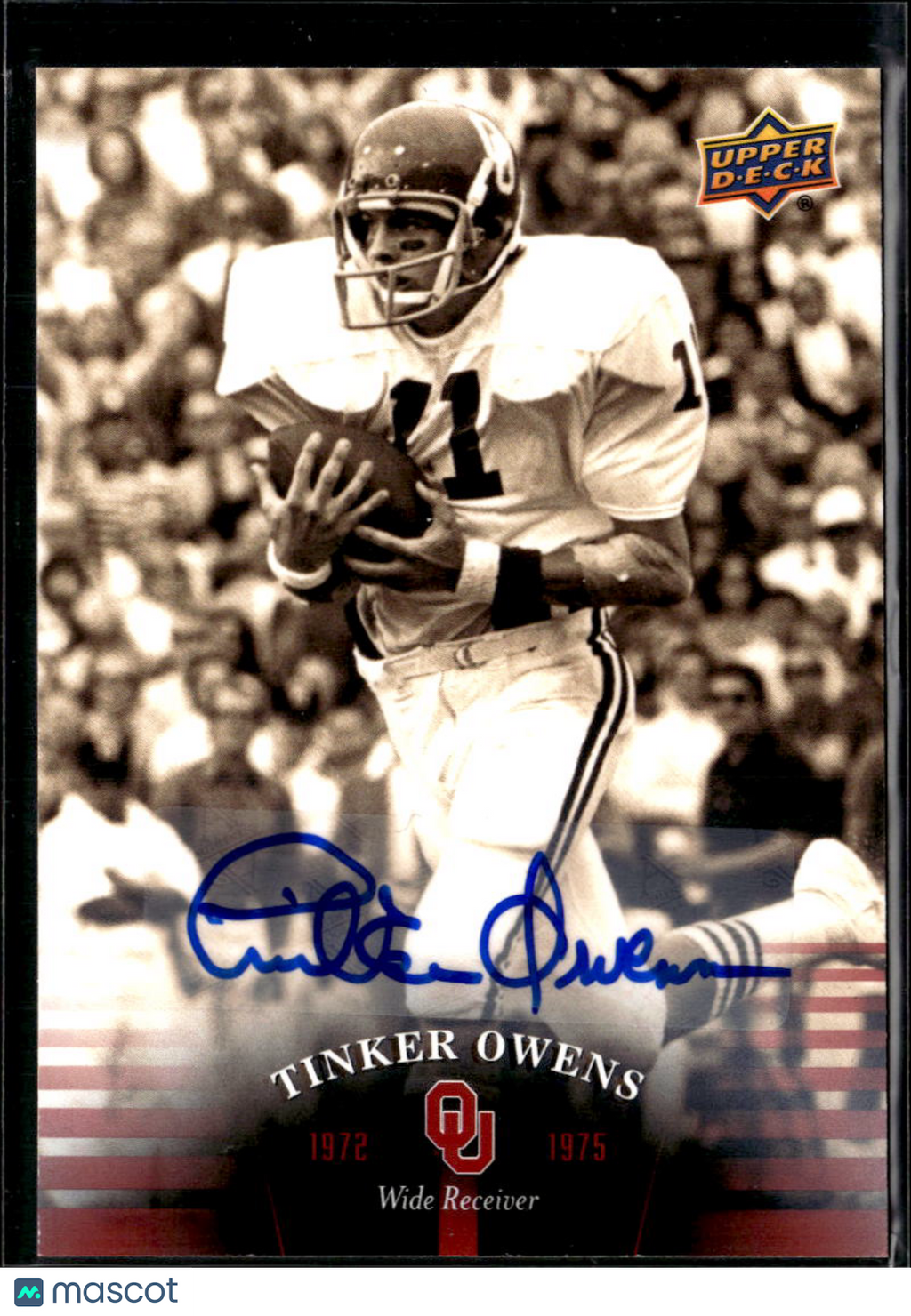 Tinker Owens 2011 Upper Deck University of Oklahoma Auto Autograph Sooners
