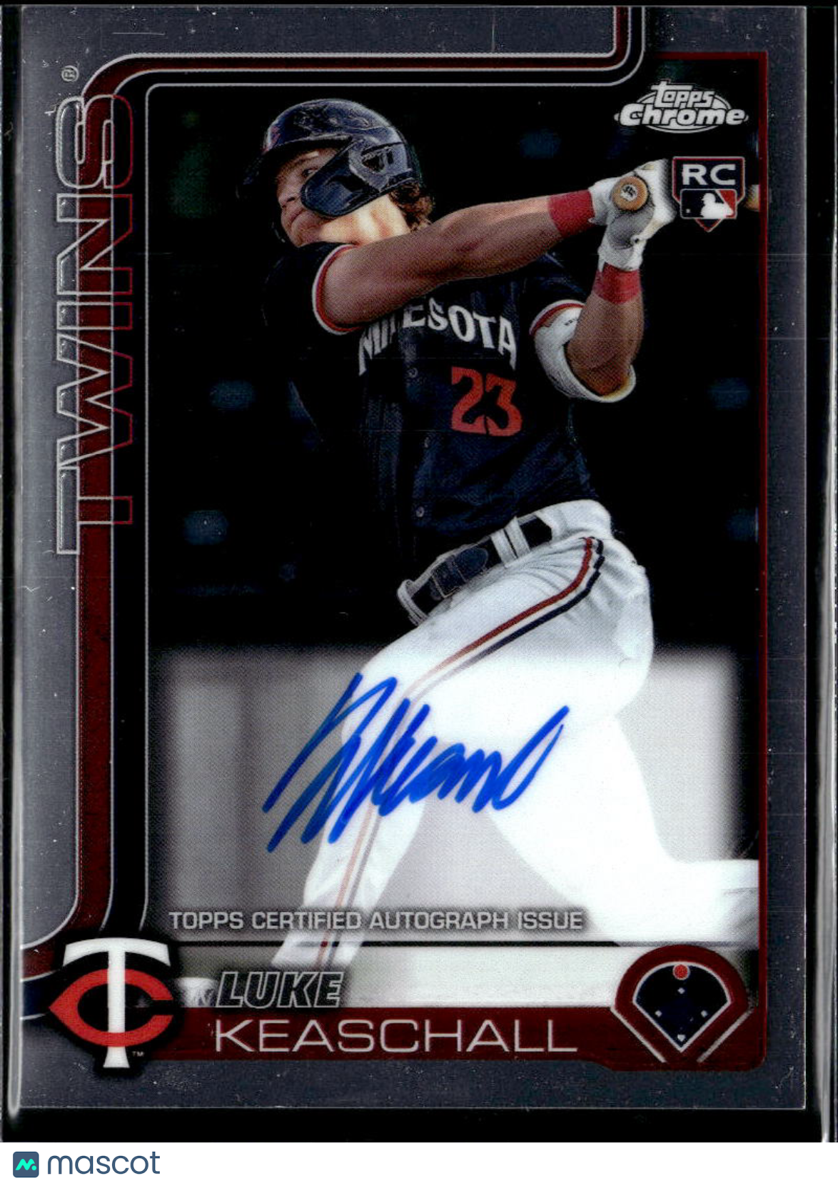 Luke Keaschall 2025 Topps Chrome Auto Autograph RC Minnesota Twins