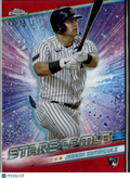 Jasson Domínguez 2024 Topps Chrome Stars of MLB RED Refractor RC 43/75 Yankees