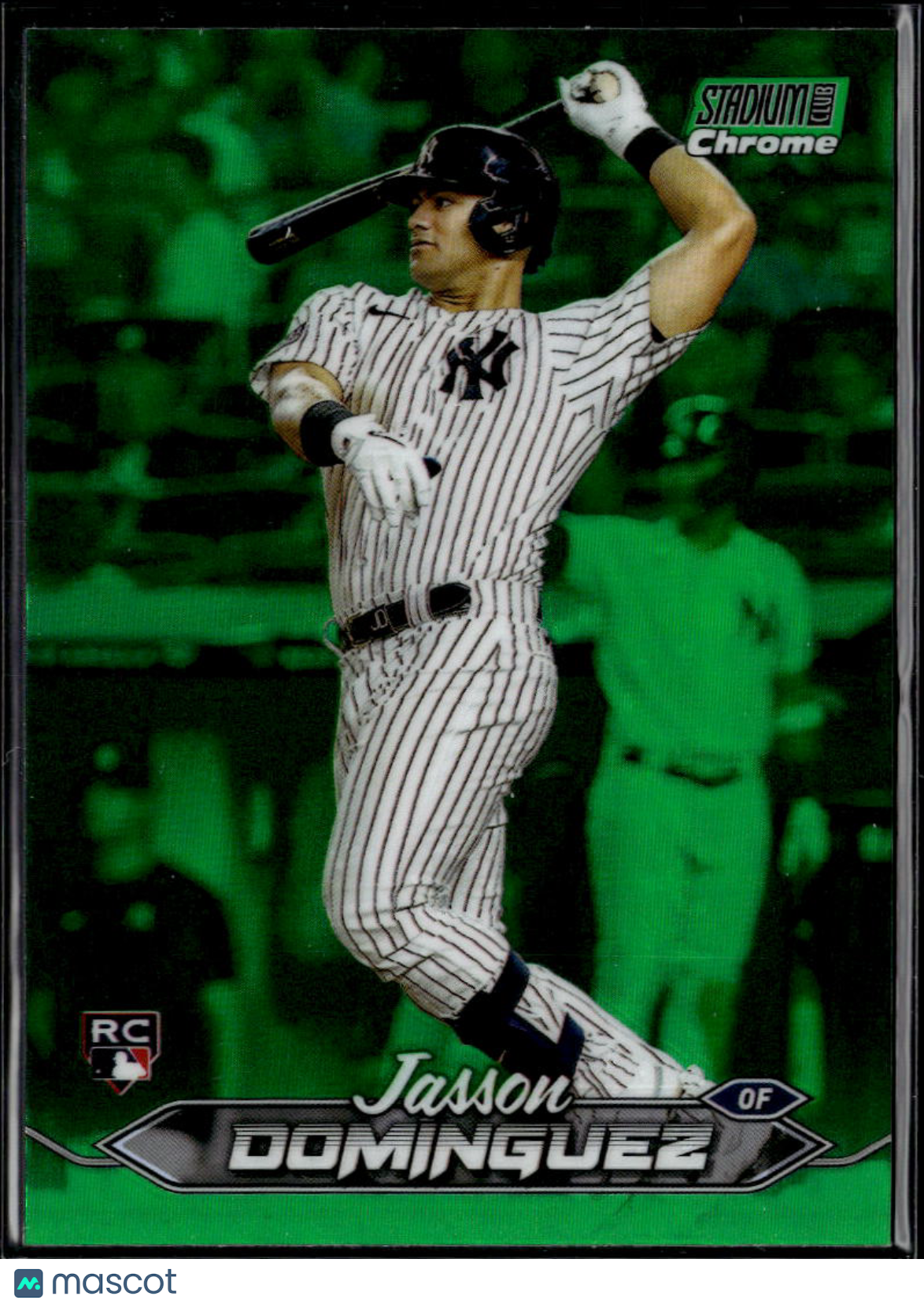 Jasson Dominguez 2024 Stadium Club Chrome Green Refractor RC Rookie Yankees