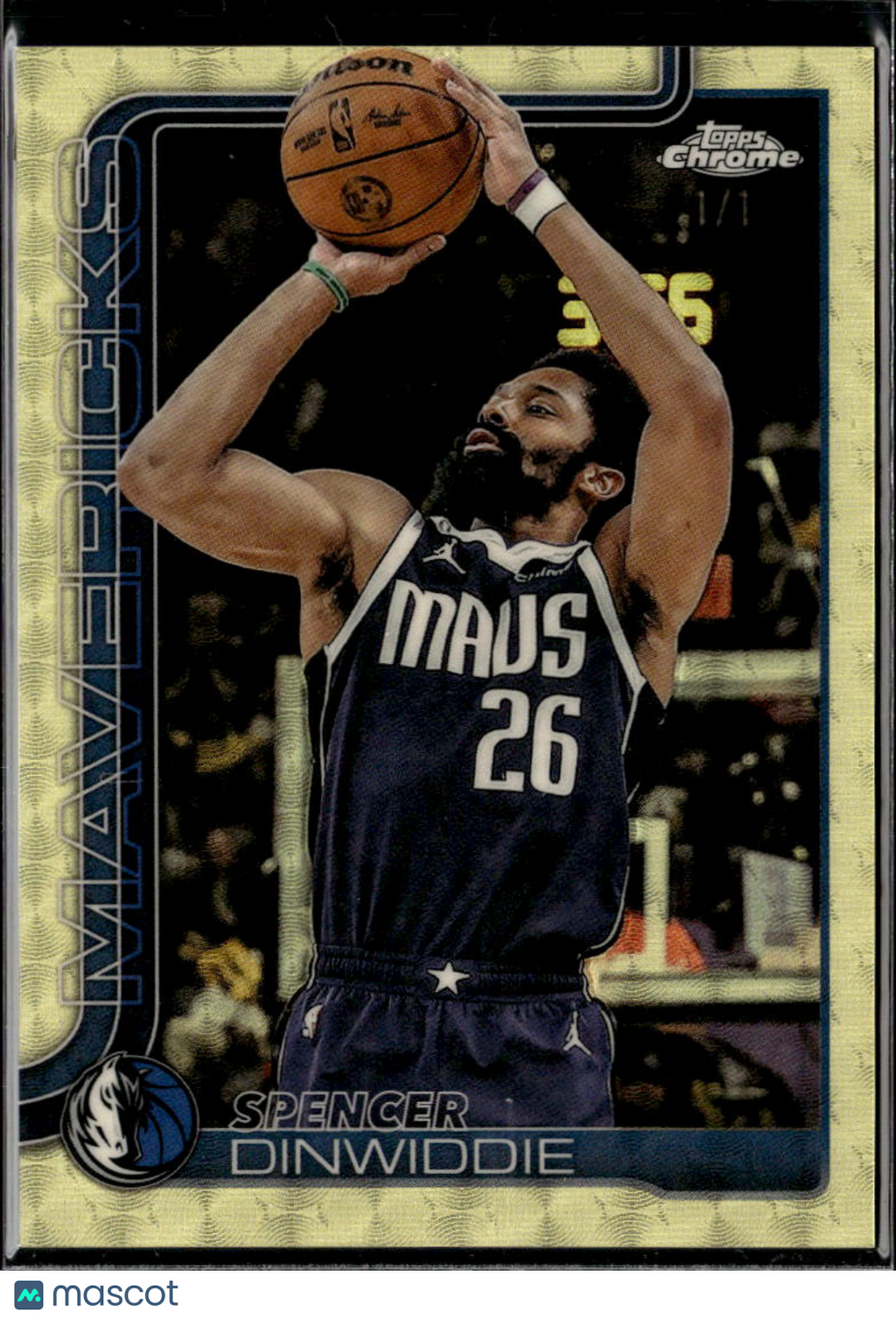 Spencer Dinwiddie 2025-26 Topps Chrome SUPERFRACTOR 1/1 Dallas Mavericks