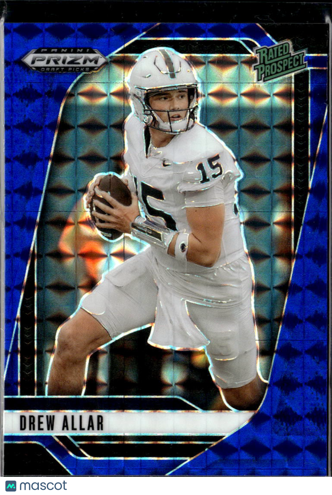 Drew Allar 2025 Prizm Draft Picks Blue Mosaic Prizm Rookie RC 46/89 Penn State
