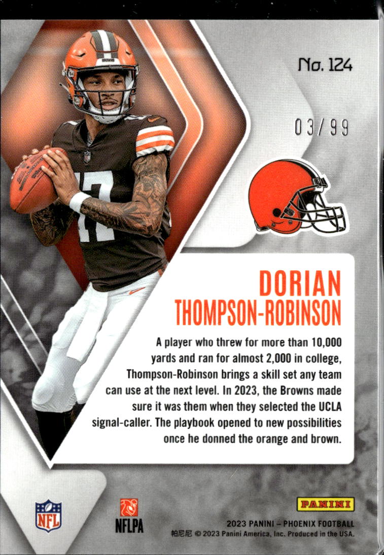 Dorian Thompson-Robinson 2023 Phoenix Orange Prizm Rookie RC 3/99 Browns