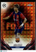 João Félix 2024 Topps Chrome UEFA Orange Mojo Refractor 4/25 FC Barcelona