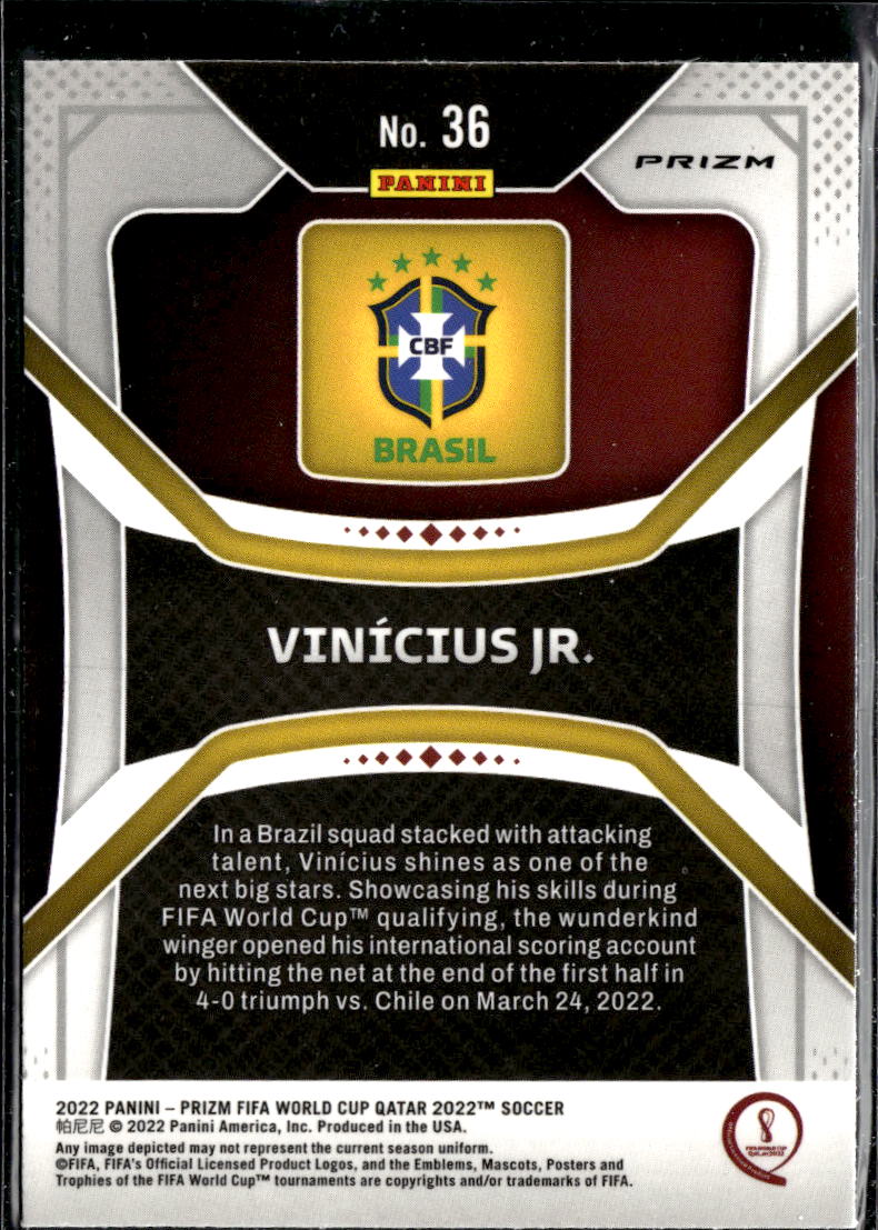 Vinícius Jr. 2022 Panini Prizm FIFA World Cup Qatar Hyper Prizm Brazil