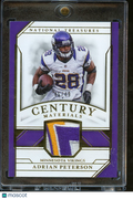 Adrian Peterson 2019 National Treasures Game Worn LOGO Patch Vikings 46/49