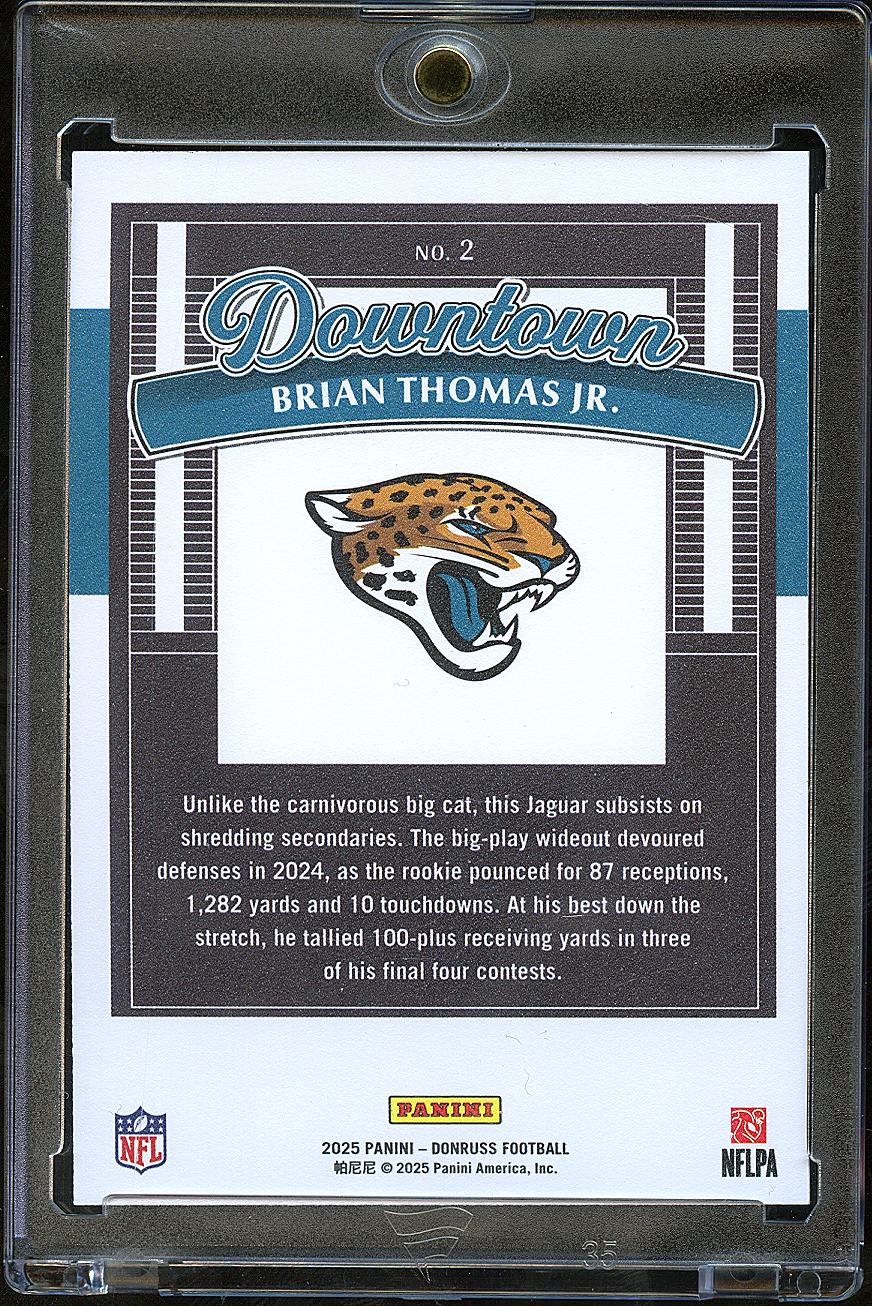 Brian Thomas Jr. 2025 Donruss DOWNTOWN SSP CASE HIT Jaguars