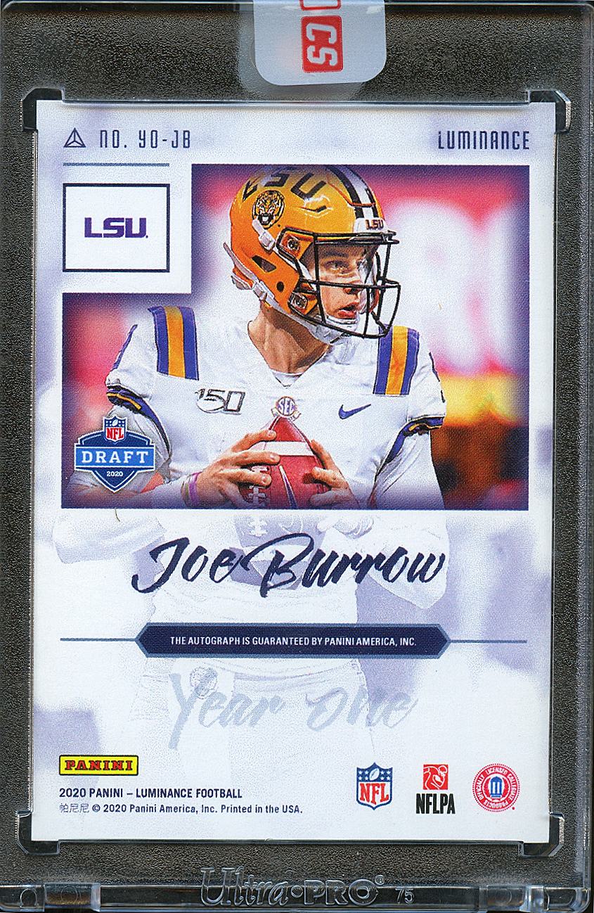 Joe Burrow 2020 Luminance Year One On Card Auto Autograph RC LSU Tigers Bengals