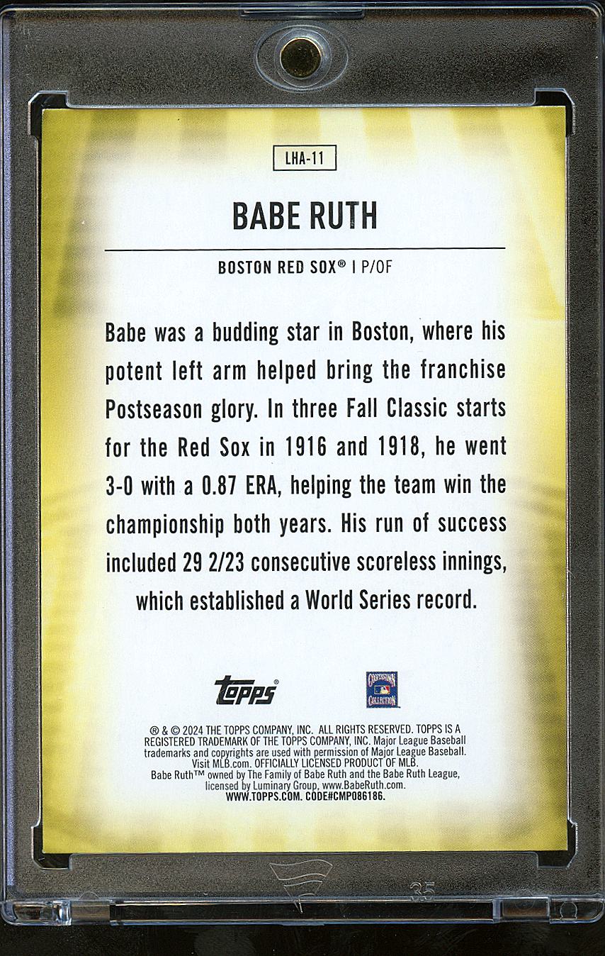 Babe Ruth 2024 Topps Home Field Advantage SSP SHORTPRINT Yankees Red Sox