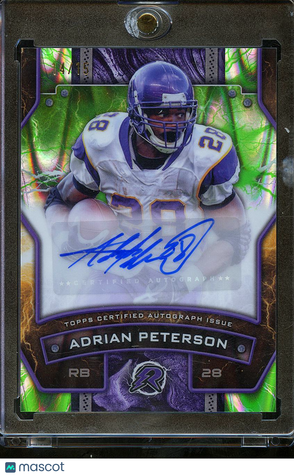 Adrian Peterson 2025 Topps Resurgence Auto Autograph SSP 14/15 Minnesota Vikings