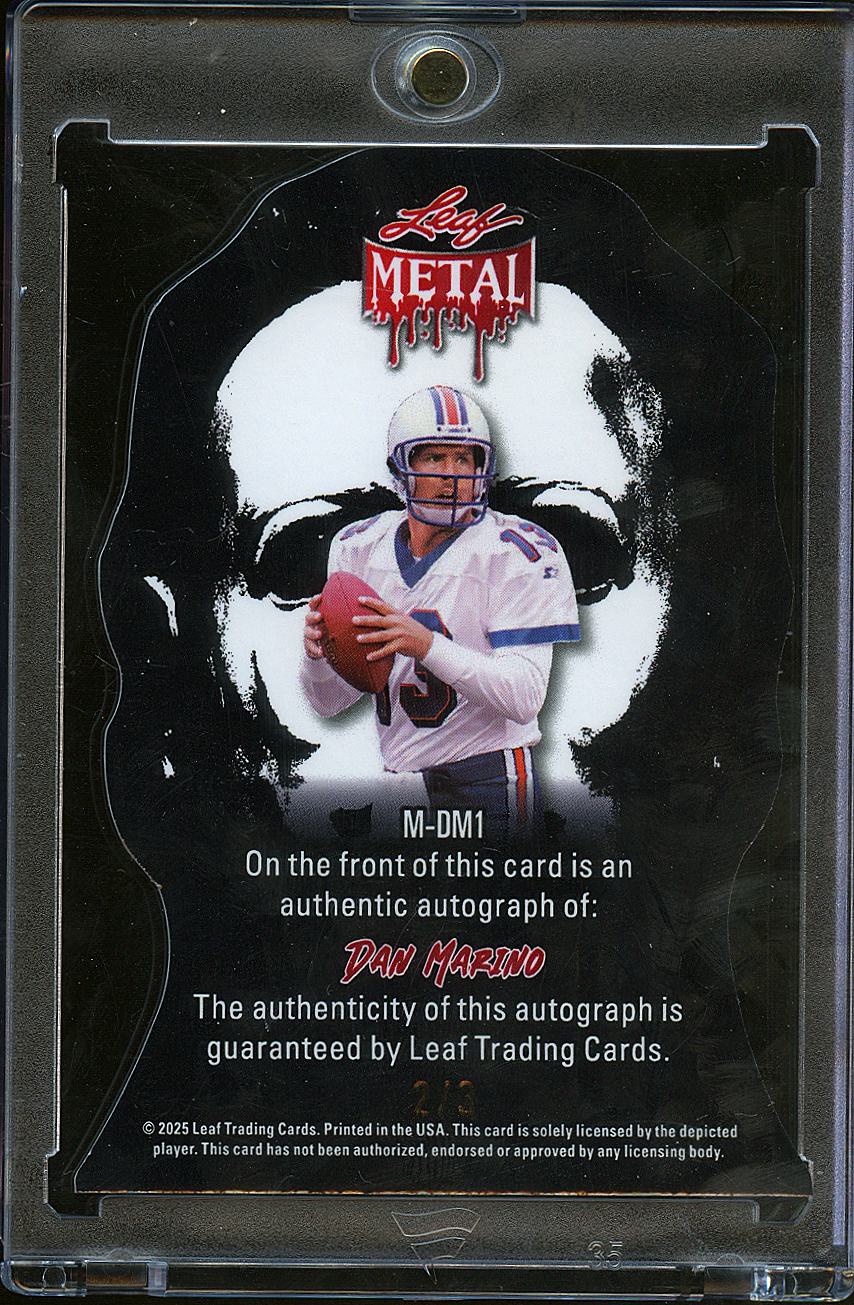 Dan Marino 2025 Leaf Metal Halloween Auto Autograph 2/3 Miami Dolphins