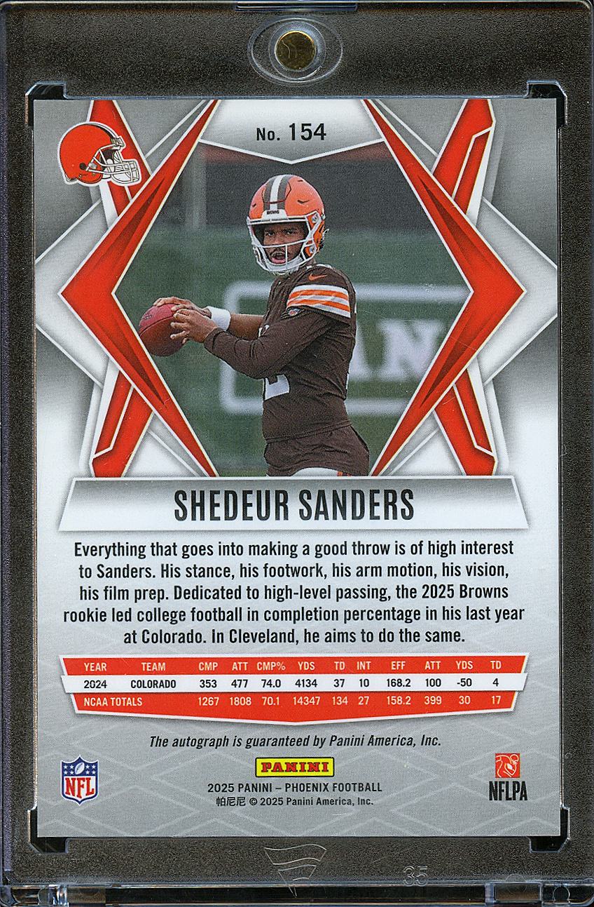 Shedeur Sanders 2025 Phoenix Auto Autograph RC Rookie Cleveland Browns