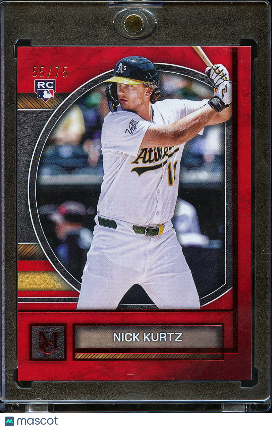 Nick Kurtz 2025 Topps Museum Collection RC Rookie Red 55/75 Oakland Athletics