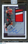 Coby White 2020 Panini One and One Auto Autograph Patch RC 22/35 Chicago Bulls