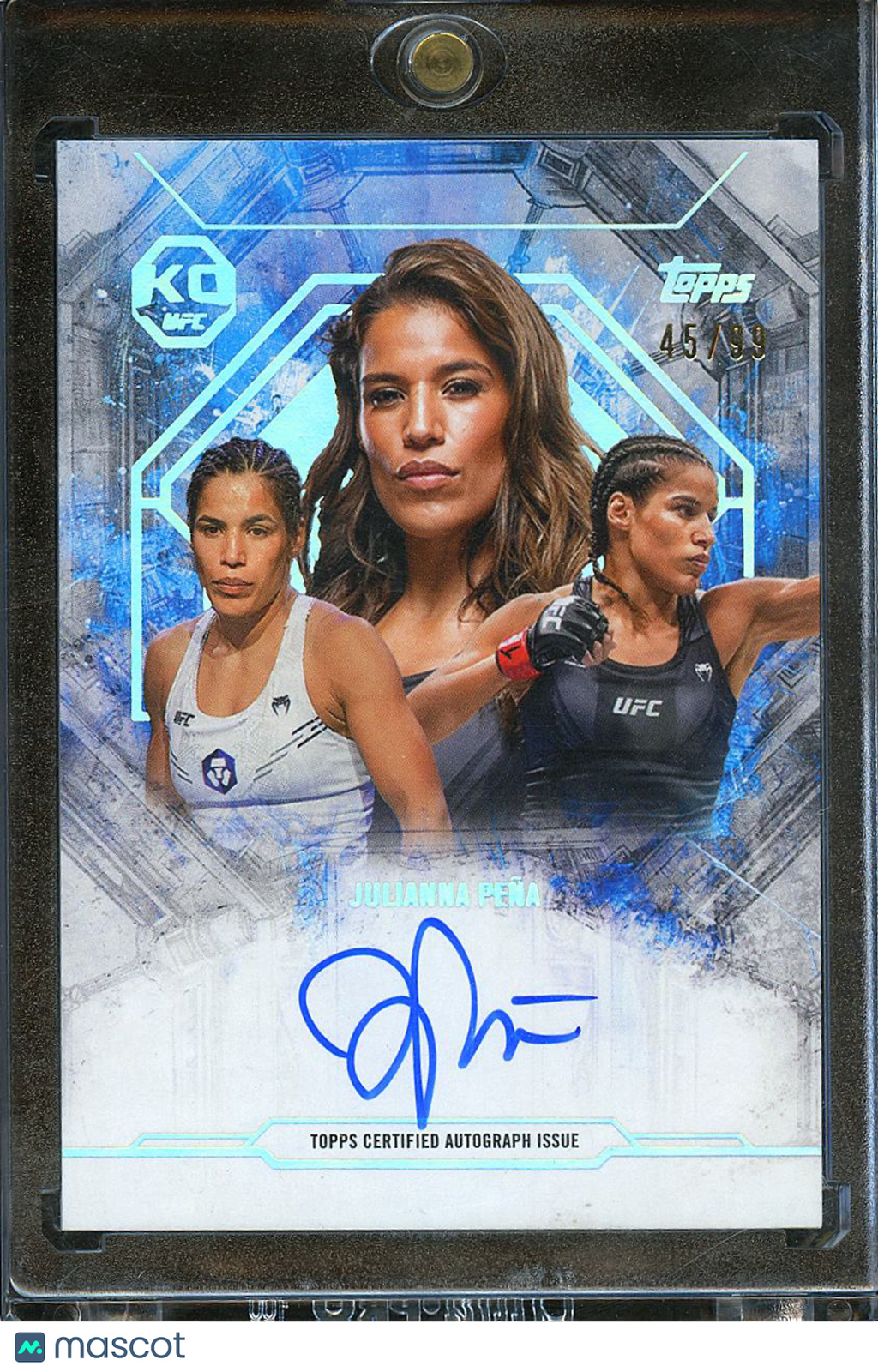 Julianna Peña 2025 Topps Knockout UFC On Card Auto Autograph 45/99