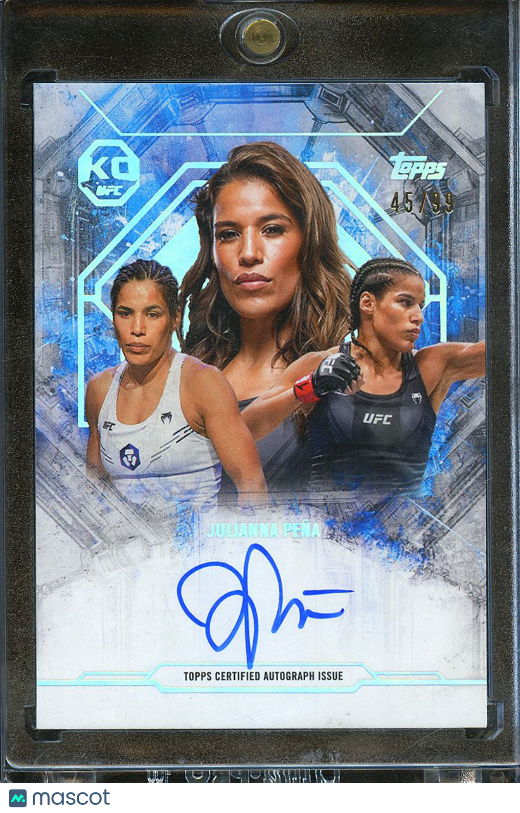 Julianna Peña 2025 Topps Knockout UFC On Card Auto Autograph 45/99