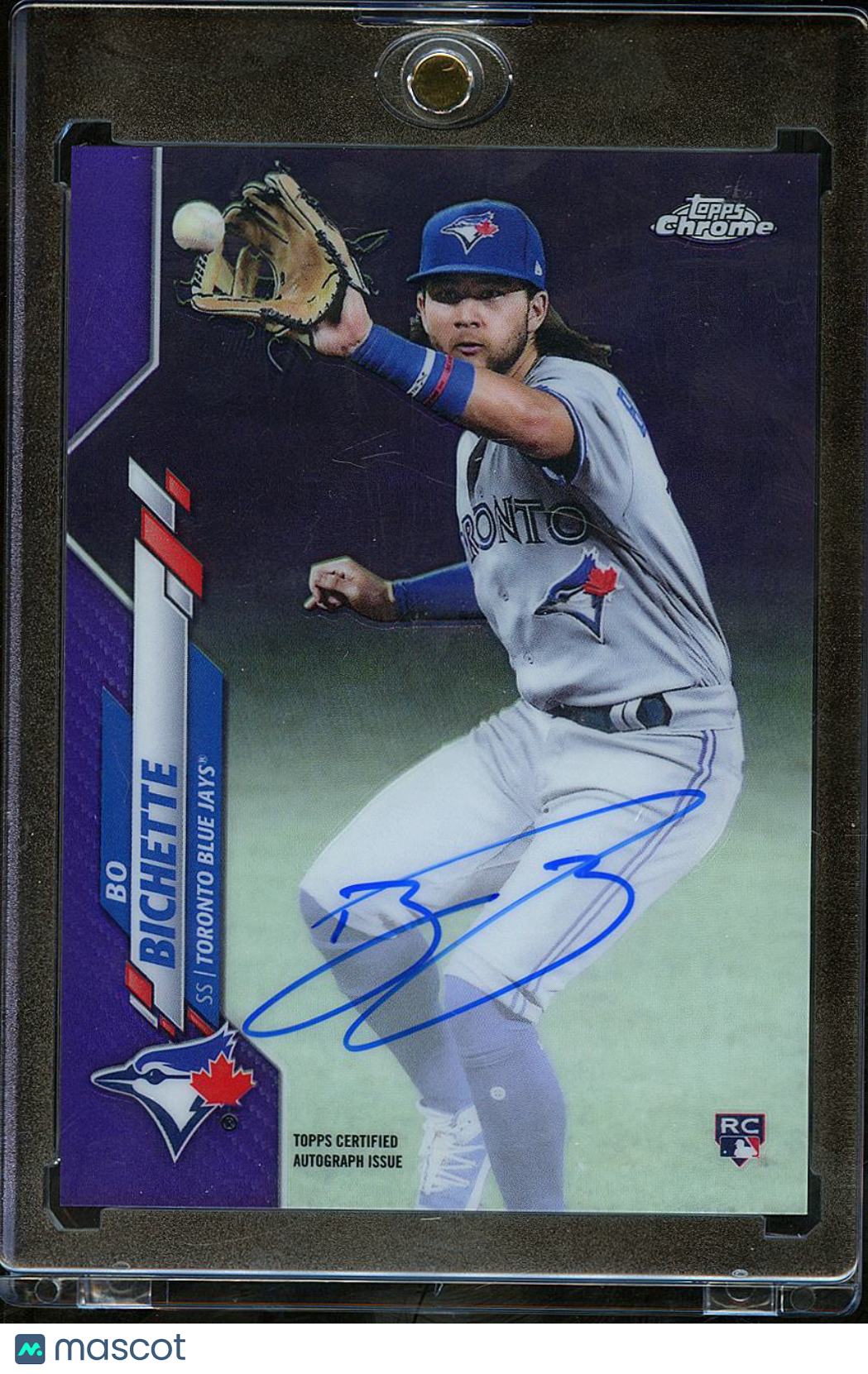 Bo Bichette 2020 Topps Chrome Auto Autograph RC Purple 220/250 Toronto Blue Jays