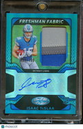 Isaac TeSlaa 2025 Certified Auto Autograph Patch RC 58/199 Detroit Lions