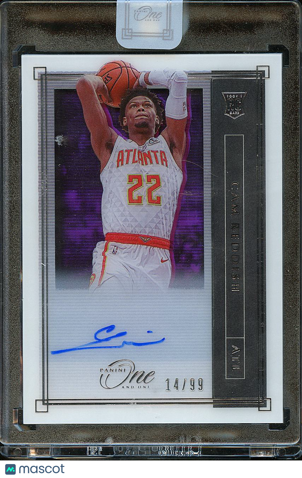 Cam Reddish 2020 Panini One and One Auto Autograph Patch RC 14/99 Atlanta Hawks