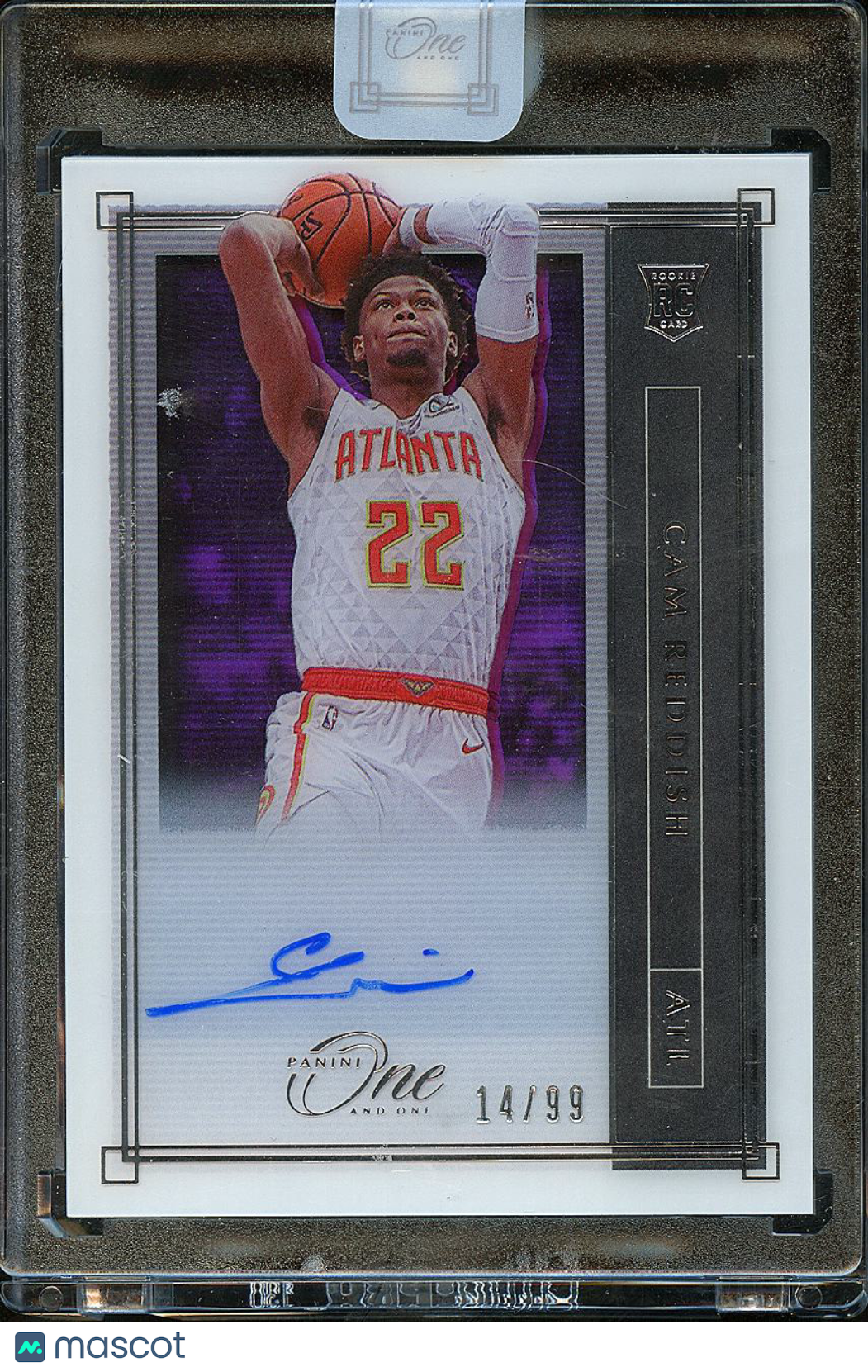 Cam Reddish 2020 Panini One and One Auto Autograph Patch RC 14/99 Atlanta Hawks