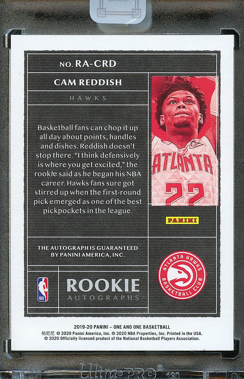 Cam Reddish 2020 Panini One and One Auto Autograph Patch RC 14/99 Atlanta Hawks