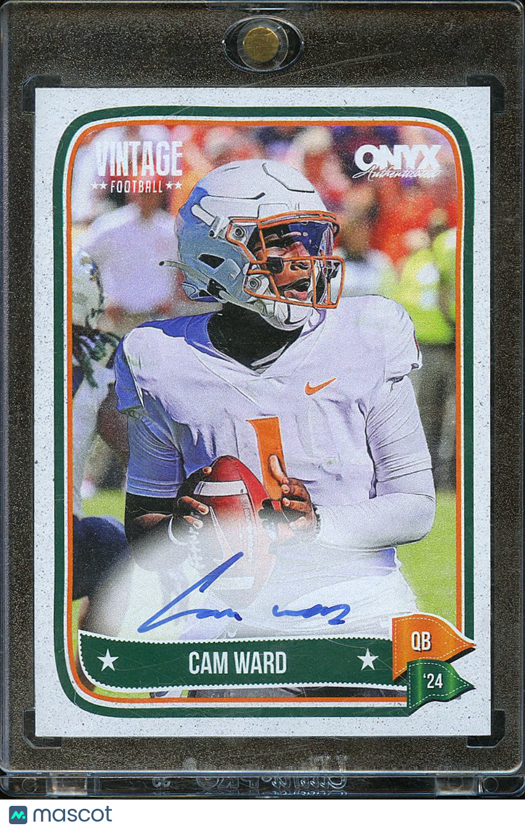 Cam Ward 2024 Onyx Vintage On Card Auto Autograph RC Titans Miami Hurricanes