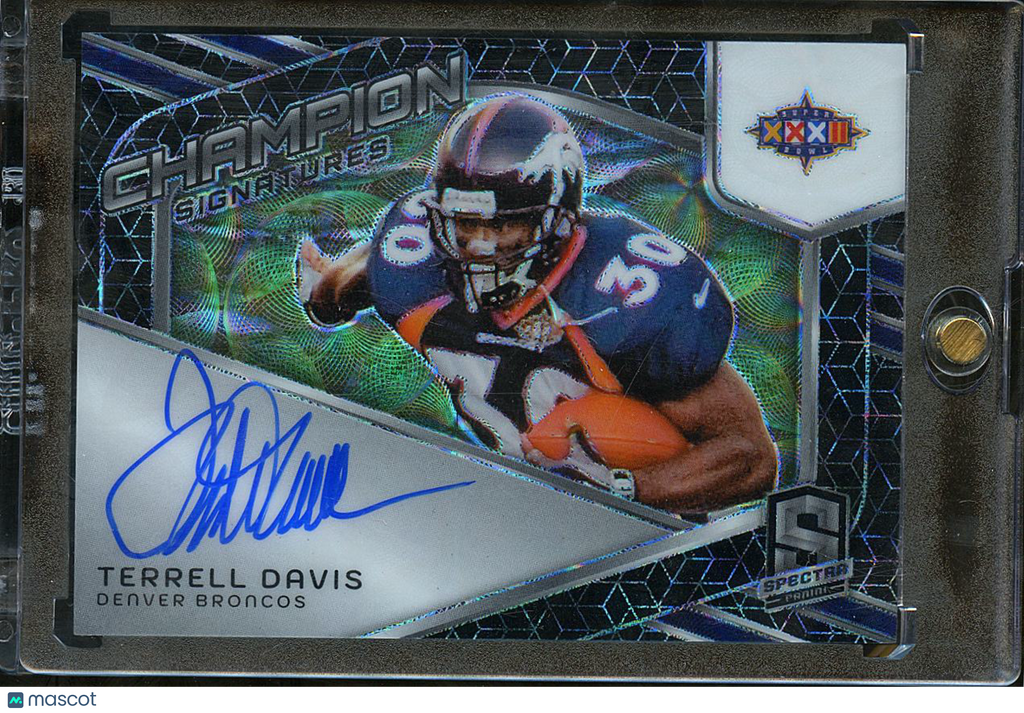 Terrell Davis 2024 Spectra Champion Auto Autograph 7/35 Denver Broncos