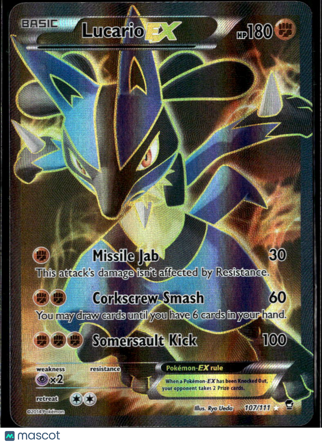 Lucario EX 2014 Furious Fists Holo Rare FA #107/111