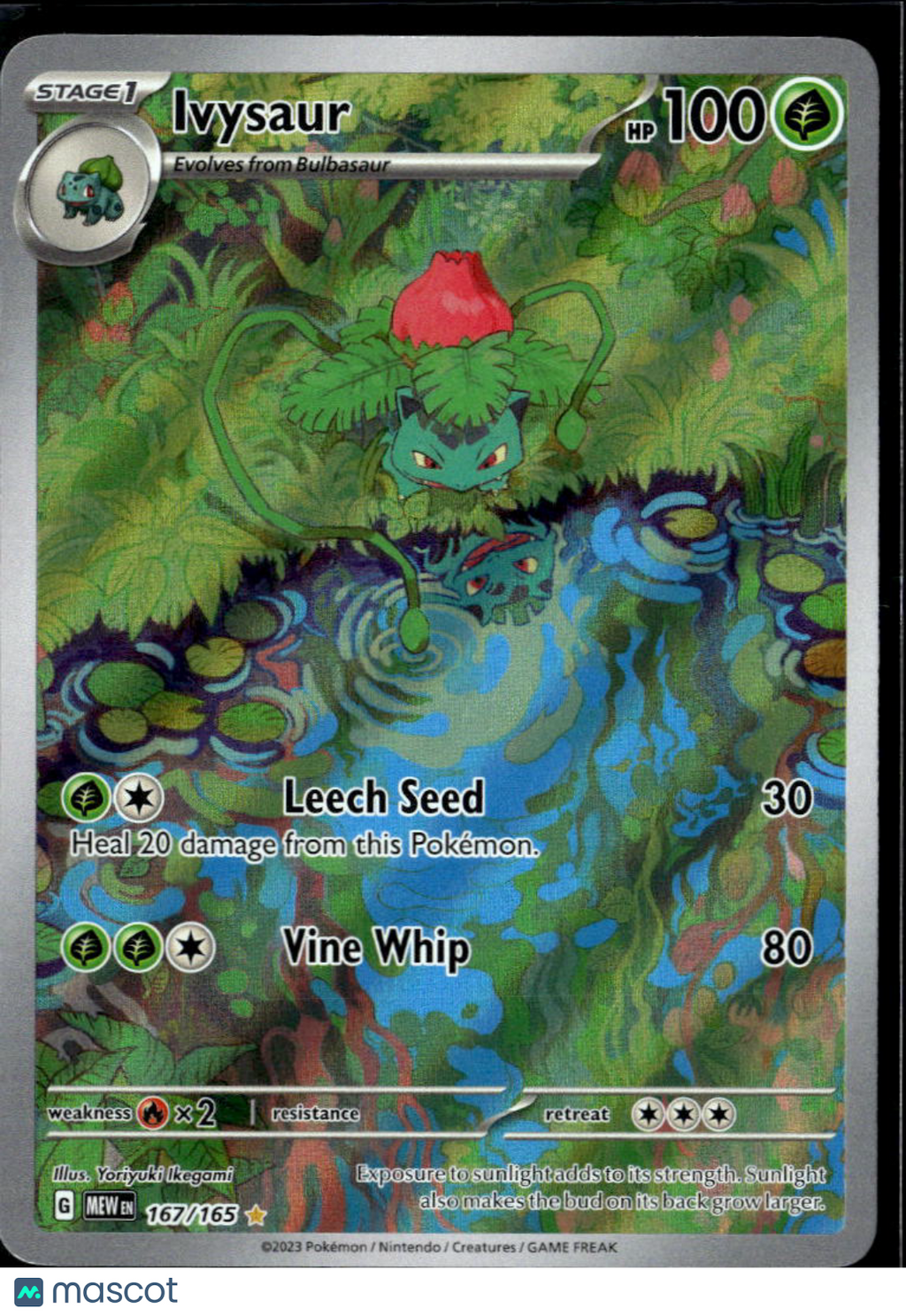 Ivysaur 2023 Scarlet & Violet 151 Holo Secret Rare #167/165