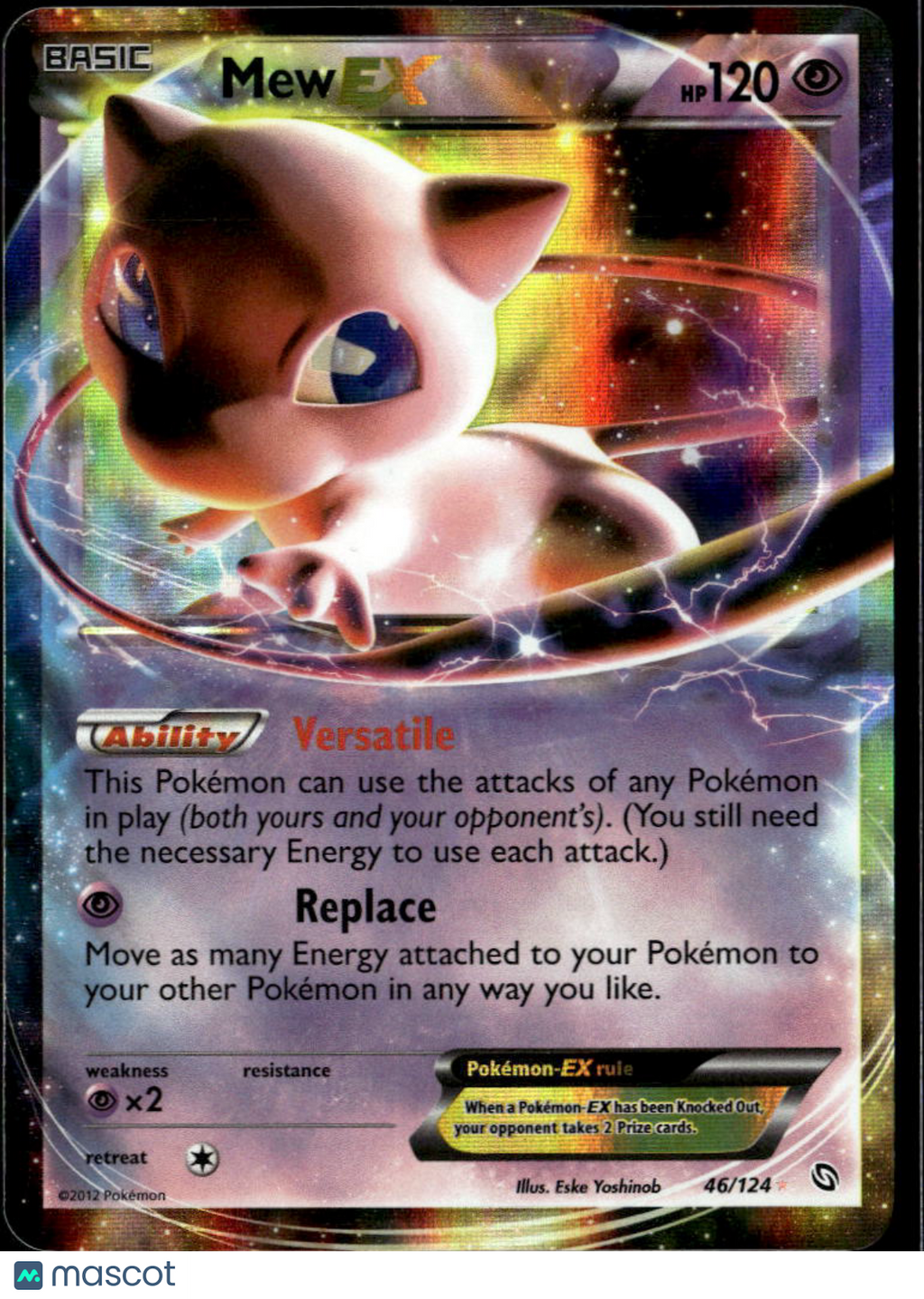 Mew EX 2012 Dragons Exalted Holo Rare #46/124