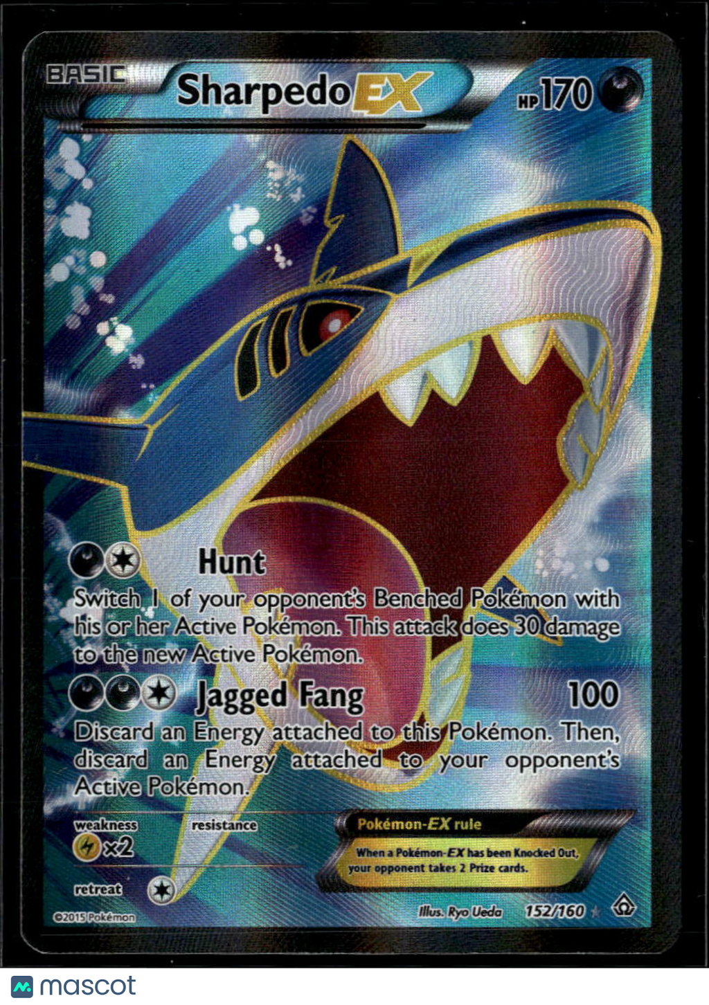 Sharpedo EX 2015 Primal Clash Holo Rare FA #152/160